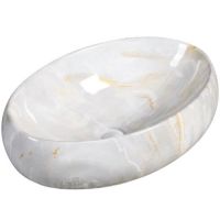 Раковина-чаша SantiLine 47 SL-7028 Белый мрамор — фото 1, Раковины накладные