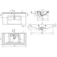 Тумба с раковиной Misty Аврора 100 УТ000024195 Белая матовая — фото 11, Тумбы с раковиной