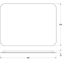 Зеркало Defesto Opti 80x60 DF 2807RH с подсветкой 25W-4500К/ИК - выключатель/Нейтральный белый свет — фото 3, Мебель для ванной