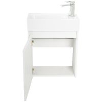Тумба под раковину BelBagno Kraft Mini 50 L подвесная Bianco Opaco арт-KRAFT MINI-500/260-1A-SO-BO-L — фото 6, Тумбы под раковину