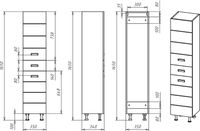 Шкаф пенал DIWO Дмитров 35 L СО-Дм05035-011Л Белый — фото 14, Мебель для ванной
