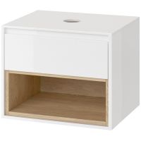 Тумба под раковину Excellent Tuto 60 MLEX.0102.600.WHBL подвесная Белый Дуб — фото 1, Мебель для ванной