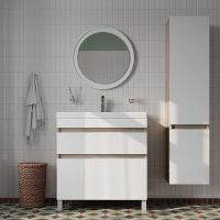 Тумба с раковиной Iddis Zodiac 80 ZOD8ABFi95K Белая матовая Дерево — фото 6, Тумбы с раковиной