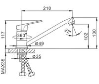 Смеситель для кухни Frap H16 F4216 Хром — фото 3, Смесители для кухни