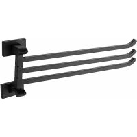 Полотенцедержатель Gappo G0713-6 поворотный Черный матовый — фото 1, Полотенцедержатели