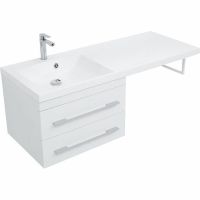 Тумба с раковиной Aquanet Нота 120 L 240160 подвесная Белая — фото 3, Тумбы с раковиной