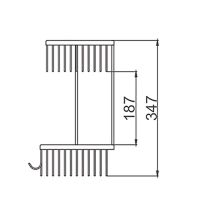 Полка корзина Frap F351-1 угловая Хром — фото 8, Полки для ванной и душа
