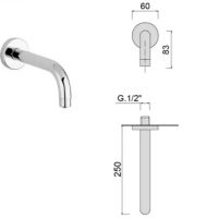 Излив для смесителя Giulini Futuro F3222-25 Хром — фото 2, Комплектующие для душевого оборудования