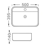 Раковина Aquatek Вега 50 AQ5506-MW Белая матовая — фото 2, Раковины накладные