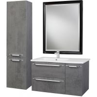 Шкаф пенал Bellezza Луиджи 35 L 4629204182426 подвесной Серый — фото 2, Мебель для ванной