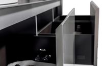 Тумба с раковиной Black&White Universe U915.1600L 160 L 9151600 подвесная Glossy light grey — фото 7, Мебель для ванной