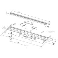 Душевой лоток PlastBrno Design 5 40 SZA5400 с решеткой Хром — фото 5, Душевые лотки