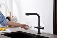 Смеситель для кухни Aquatek Европа AQ1385MB Черный матовый — фото 4, Смесители для кухни