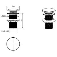 Товар: Донный клапан Boheme 612/2-MW Click-Clack Белый матовый - фото 2 Донный клапан Boheme 612/2-MW Click-Clack Белый матовый — фото 2, Донные клапаны
