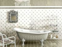 Керамическая вставка Adex Studio Taco Relieve Flor Nº 1 Volcanico 3х3 см — фото 3, Керамическая плитка