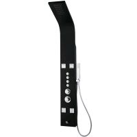 Душевая панель Denberg LT-204 с термостатом Черная матовая — фото 1, Душевое оборудование. Душевая программа