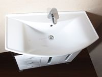 Товар: Тумба под раковину Бриклаер Бали 85 4627125411175 Венге Белая глянцевая - фото 2 Тумба под раковину Бриклаер Бали 85 4627125411175 Венге Белая глянцевая — фото 2, Мебель для ванной