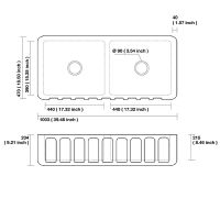 Кухонная мойка Kerasan Hannah Surrey 100 545101 Белая — фото 4, Кухонные мойки