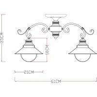 Товар: Люстра Artelamp Grazioso A4577PL-3WG Янтарная Белая с золотом - фото 5 Люстра Artelamp Grazioso A4577PL-3WG Янтарная Белая с золотом — фото 5, Люстры