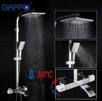 Душевая система Gappo G07 G2407-50 с термостатом Белая Хром — фото 14, Душевое оборудование. Душевая программа