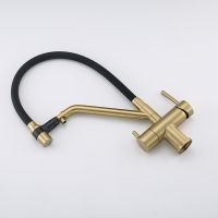 Смеситель для кухни Gappo G4398-83 Золотой сатин Черный — фото 9, Смесители для кухни