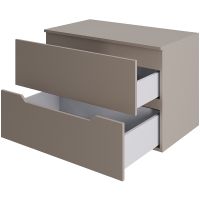 Тумба под раковину Orange Line 80 Li-80TuLMDF подвесная Латте матовый — фото 3, Мебель для ванной