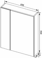 Зеркальный шкаф Aquanet Эвора 70 R 182997 Дуб антик — фото 7, Зеркальные шкафы в ванную