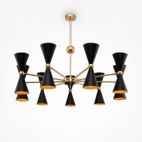 Люстра Maytoni Modern Vesper MOD108PL-18GB Черная Золото — фото 3, Люстры
