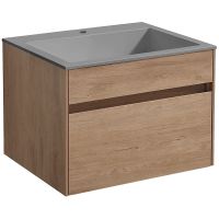 Тумба под раковину Vincea Chiara 60 VMC-2C600NO подвесная N.Oak — фото 1, Тумбы под раковину