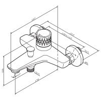 Смеситель для ванны AM.PM Gem Хром арт-F90A10400 — фото 9, Смеситель для ванны
