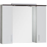 Зеркало со шкафом Aquanet Тиана 90 172399 Венге Белый — фото 1, Зеркальные шкафы в ванную