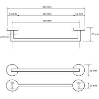Товар: Полотенцедержатель Bemeta Dark 104204020 Черный - фото 2 Полотенцедержатель Bemeta Dark 104204020 Черный — фото 2, Полотенцедержатели