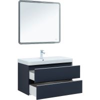 Тумба под раковину Aquanet Вега 90 329592 подвесная Маренго — фото 17, Тумбы под раковину