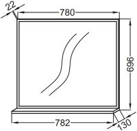 Зеркало Jacob Delafon Vivienne 80 EB1597-E52 с полкой Дуб табак — фото 2, Зеркала в ванную комнату