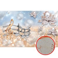 Фреска Ortograf 3D 6697 Фактура бархат золото FX-G Флизелин (4,3*2,7) Голубой/Серебряный/Золото, Абстракция — фото 1, Фрески