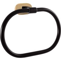 Кольцо для полотенец Rav Slezak Yukon YUA0104CMATZ Черное матовое Золото — фото 1, Полотенцедержатели