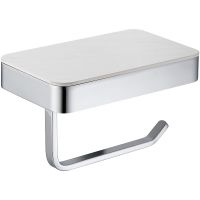 Держатель туалетной бумаги Abber Westen AA1730 с полкой Хром — фото 1, Держатели туалетной бумаги