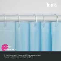 Штора для ванны Iddis Promo 180х200 P07PE18i11 Голубая — фото 7, Аксессуары для туалета
