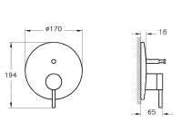 Душевая система Vitra Origin A49266EXP Хром — фото 9, Встраиваемые душевые комплекты