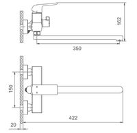 Товар: Смеситель для ванны Gappo G50 G2250-8 универсальный Хром - фото 7 Смеситель для ванны Gappo G50 G2250-8 универсальный Хром — фото 7, Смеситель для ванны