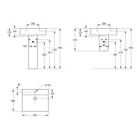 Раковина Ideal Standard Connect Cube 55 E784401 Euro White — фото 7, Раковины подвесные