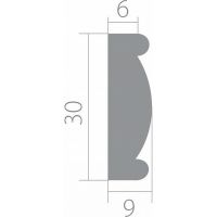 Молдинг Ultrawood U 006 2440x30x9 мм — фото 3, Молдинги