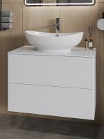 Товар: Тумба с раковиной Orange Otto 75 Ot-75TuMDF+G56 Белая - фото 2 Тумба с раковиной Orange Otto 75 Ot-75TuMDF+G56 Белая — фото 2, Мебель для ванной