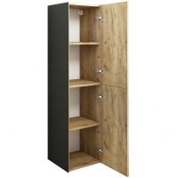 Шкаф пенал Sanflor Выборг 32 С16297 подвесной Дуб крафт золотой — фото 3, Пеналы для ванной комнаты