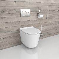 Унитаз beWash Aldo BKWHR401480 подвесной Белый матовый с сиденьем Микролифт — фото 2, Унитазы