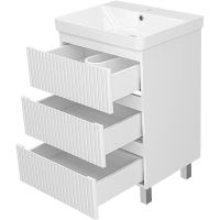 Товар: Тумба с раковиной Brevita Victory 60 УТ000024308 Белая матовая - фото 3 Тумба с раковиной Brevita Victory 60 УТ000024308 Белая матовая — фото 3, Мебель для ванной