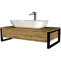 Тумба под раковину 1MarKa Grunge Loft 100П У85844 подвесная Дуб вотан — фото 1, Тумбы под раковину