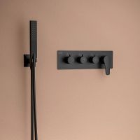 Товар: Душевая система Teska Euro X EX3680 Черный матовый - фото 2 Душевая система Teska Euro X EX3680 Черный матовый — фото 2, Встраиваемые душевые комплекты