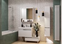 Тумба под раковину Aquaton Капри 80 1A230201KP010 подвесная Белая глянцевая — фото 16, Тумбы под раковину