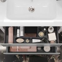 Товар: Тумба под раковину Opadiris Рубинно 80 00-00007340 подвесная Серая глянцевая - фото 5 Тумба под раковину Opadiris Рубинно 80 00-00007340 подвесная Серая глянцевая — фото 5, Мебель для ванной